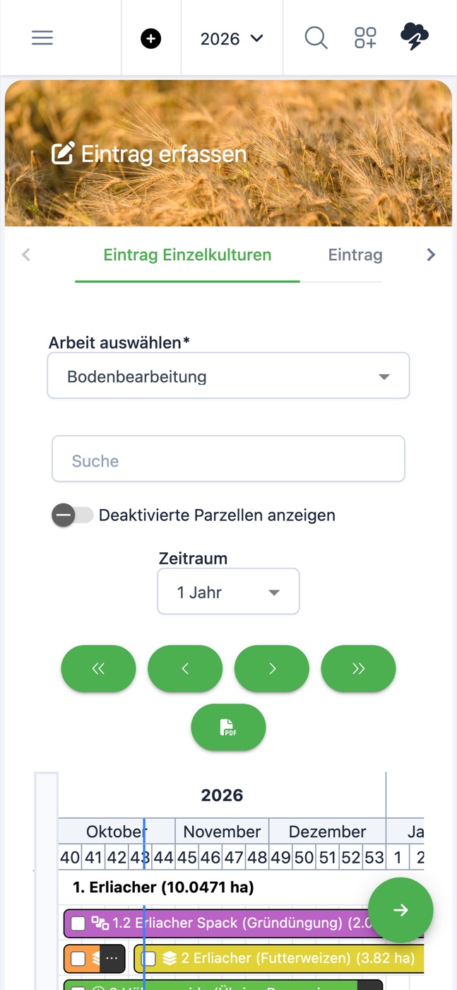 Eintrag erfassen